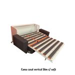 Cama casal vertical linha Slim (sofá com braços)