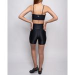 Conjunto Short e Top Fitness Feminino Bia Poliamida Com Elastano Preto