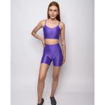 Conjunto Short e Top Fitness Feminino Laura Roxo 