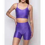 Conjunto Short e Top Fitness Feminino Laura Roxo 