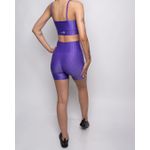Conjunto Short e Top Fitness Feminino Laura Roxo 