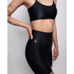 Conjunto Short e Top Fitness Feminino Bia Poliamida Com Elastano Preto