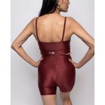 Conjunto Short e Top Fitness Feminino Laura Marsala