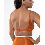 Conjunto Calca e Top Fitness Feminino Alice Poliamida Com Elastano Ferrugem com off