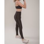 Conjunto Calca e Top Fitness Feminino Gabi Poliamida Com Elastano Castanho
