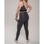 Conjunto Calça e Top Fitness Feminino Eva Poliamida Com Elastano Grafite