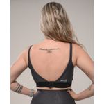 Conjunto Calça e Top Fitness Feminino Eva Poliamida Com Elastano Grafite