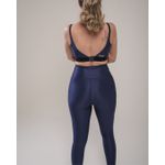 Conjunto Calça e Top Fitness Feminino Eva Poliamida Com Elastano Azul Marinho