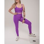 Conjunto Calça e Top Fitness Feminino Laura Poliamida Com Elastano Fuschia