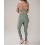 Conjunto Calça e Top Fitness Feminino Sophya Poliamida Com Elastano Verde Alecrin