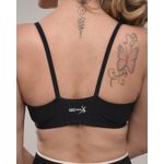 Top Fitness Feminino Gabi Poliamida Com Elastano Preto