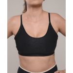 Top Fitness Feminino Gabi Poliamida Com Elastano Preto