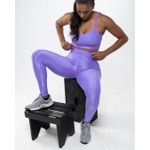 Conjunto Calça e Top Fitness Feminino Laura Poliamida Com Elastano Lilas