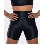 Conjunto Short e Top Fitness Feminino Sophya Poliamida Com Elastano Preto
