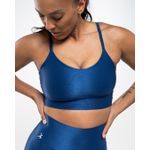 Top Fitness Feminino Laura Poliamida Com Elastano Azul