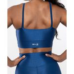 Top Fitness Feminino Laura Poliamida Com Elastano Azul