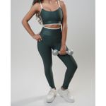 Conjunto Calça e Top Fitness Laura Duo Verde Bonsai