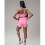 Conjunto Short e Top Duplo Corrida Rosa Neon