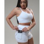 Conjunto Short e Top Duplo Corrida Branco