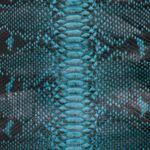 Couro de cobra acabado/curtido BC (Python reticulatus) - Turquesa Brilho