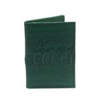 Carteira Masc. Mini em Couro de Canela de Avestruz (Struthio camelus) Verde