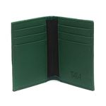 Carteira Masc. Mini em Couro de Canela de Avestruz (Struthio camelus) Verde