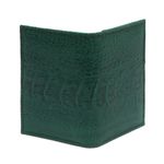 Carteira Masc. Mini em Couro de Canela de Avestruz (Struthio camelus) Verde