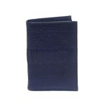 Carteira Masculina Em Couro de Canela de Avestruz (Struthio camelus) Azul Bic