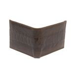 Carteira Masculina De Canela de Avestruz (Struthio camelus) Café