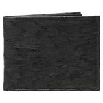 Carteira Mas. em couro de pescoço de avestruz (Struthio camelus) Preto