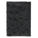 Carteira Masculina Em Couro de Avestruz (Struthio camelus) Chumbo