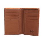 Carteira Masculina Em Couro de Avestruz (Struthio camelus) Conhaque meia