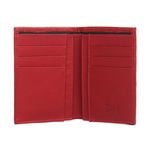 Carteira Masculina Em Couro de Canela de Avestruz (Struthio camelus) Vermelho