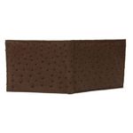 Carteira Masc. em couro de avestruz (Struthio camelus) Tabaco