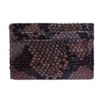 Porta Cartão em Couro de Cobra (Python reticulatus) - F.T Blue