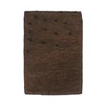 Porta Cartão em Couro de Avestruz (Struthio camelus) Tabaco