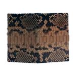Porta Documento em Couro de Cobra (Python reticulatus) - Creme