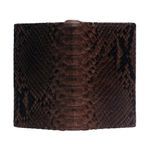 Porta Documento em Couro de Cobra (Python reticulatus) - Tabaco