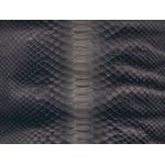 Couro de Python Back Cut 3,20 x 0,32 Preto com Prata Artesanal