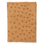 Carteira Masculina Em Couro de Avestruz (Struthio camelus) Whisky