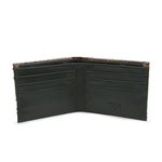 Carteira Masculina em Python Verde Artesanal