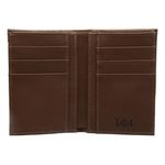 Carteira Masculina em Couro de Avestruz (Struthio camelus) Tabaco Meia
