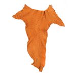 Couro de Pescoço De Avestruz (Struthio camelus) Conhaque G