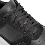 Tênis Casual Sneaker Masculino Confort Sola Quadrada Couro Preto