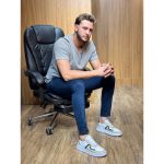 Tênis Casual Couro Sneaker Masculino em Couro Legítimo Branco