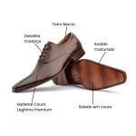 Sapato Social Oxford Solado Em Couro