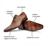 Sapato Social Oxford Solado Em Couro