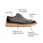 Derby Brogue Masculino Tratorado Premium