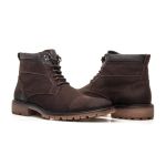 Bota Coturno Masculino Casual Em Couro Nobuck Premium