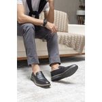 Sapato Masculino Elite Moderno Couro Premium Latego Allblack 9001